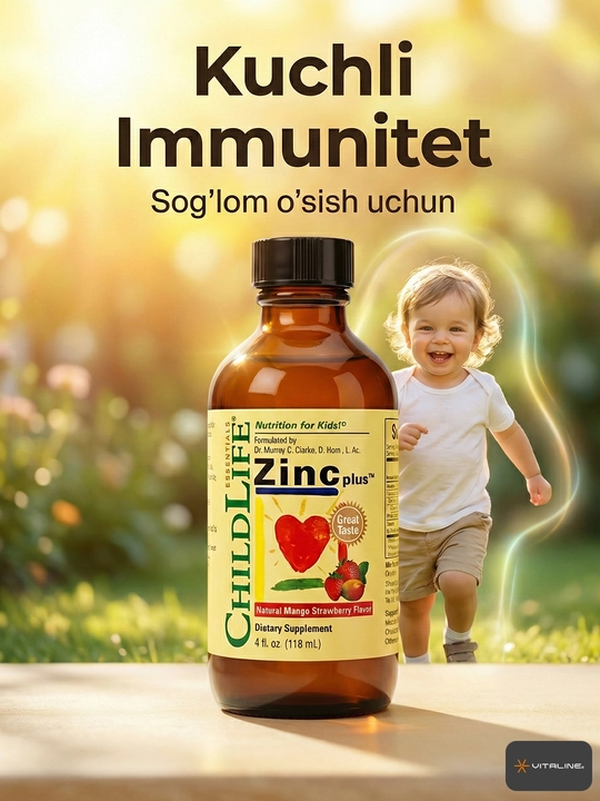 ChildLife, жидкий цинк для детей, Zinc plus, иммунитет, вкус манго, 118 мл