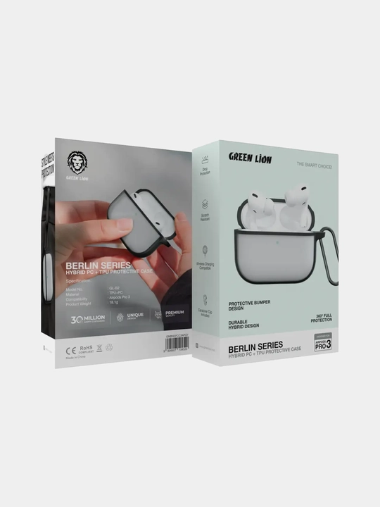 Чехол для наушников Green Lion Berlin Series PC Case AirPods Pro 3, Чехол для AirPods Pro 3