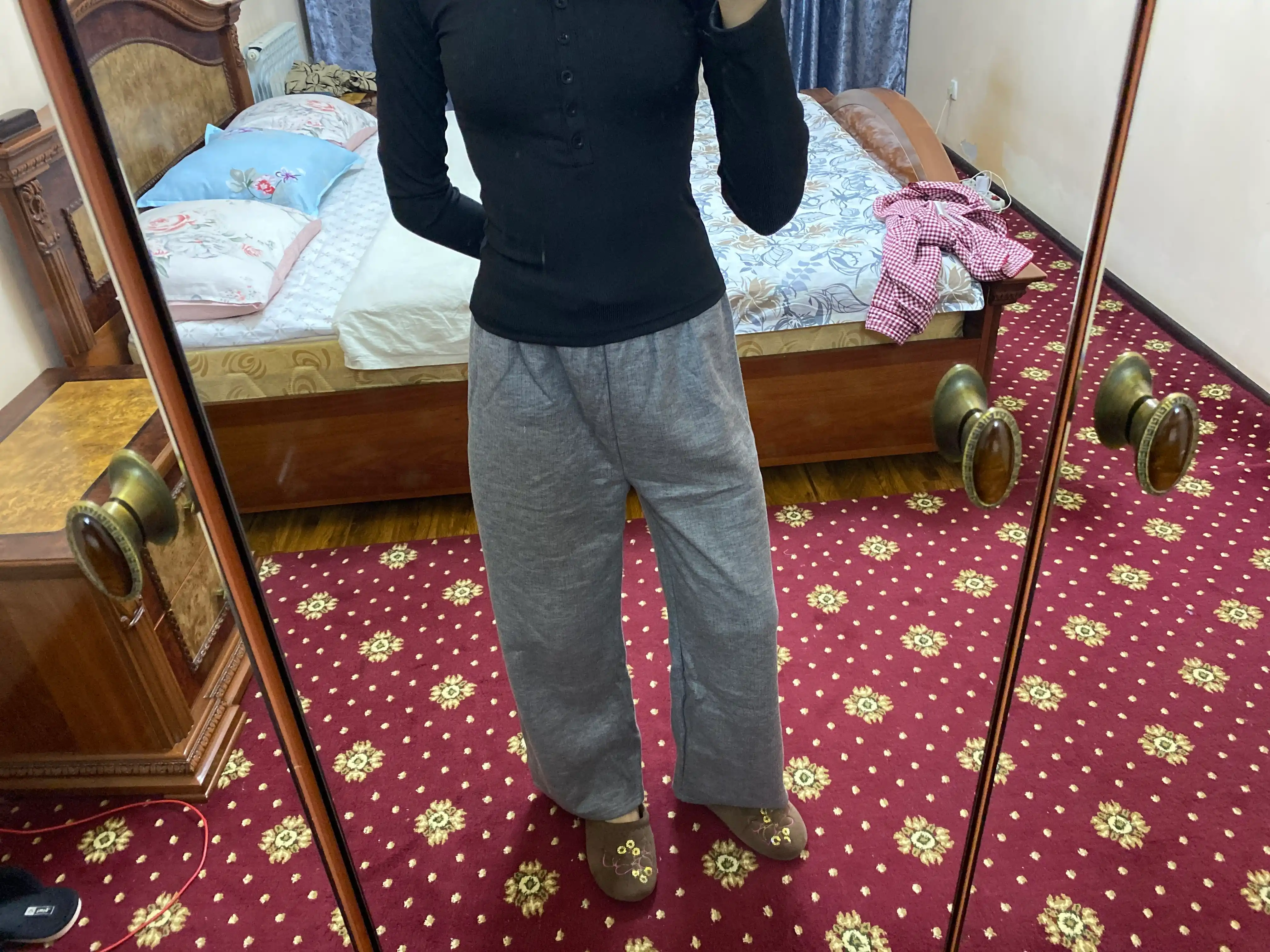 Ayollar va qizlar uchun shim, nachosli issiq qishki triko