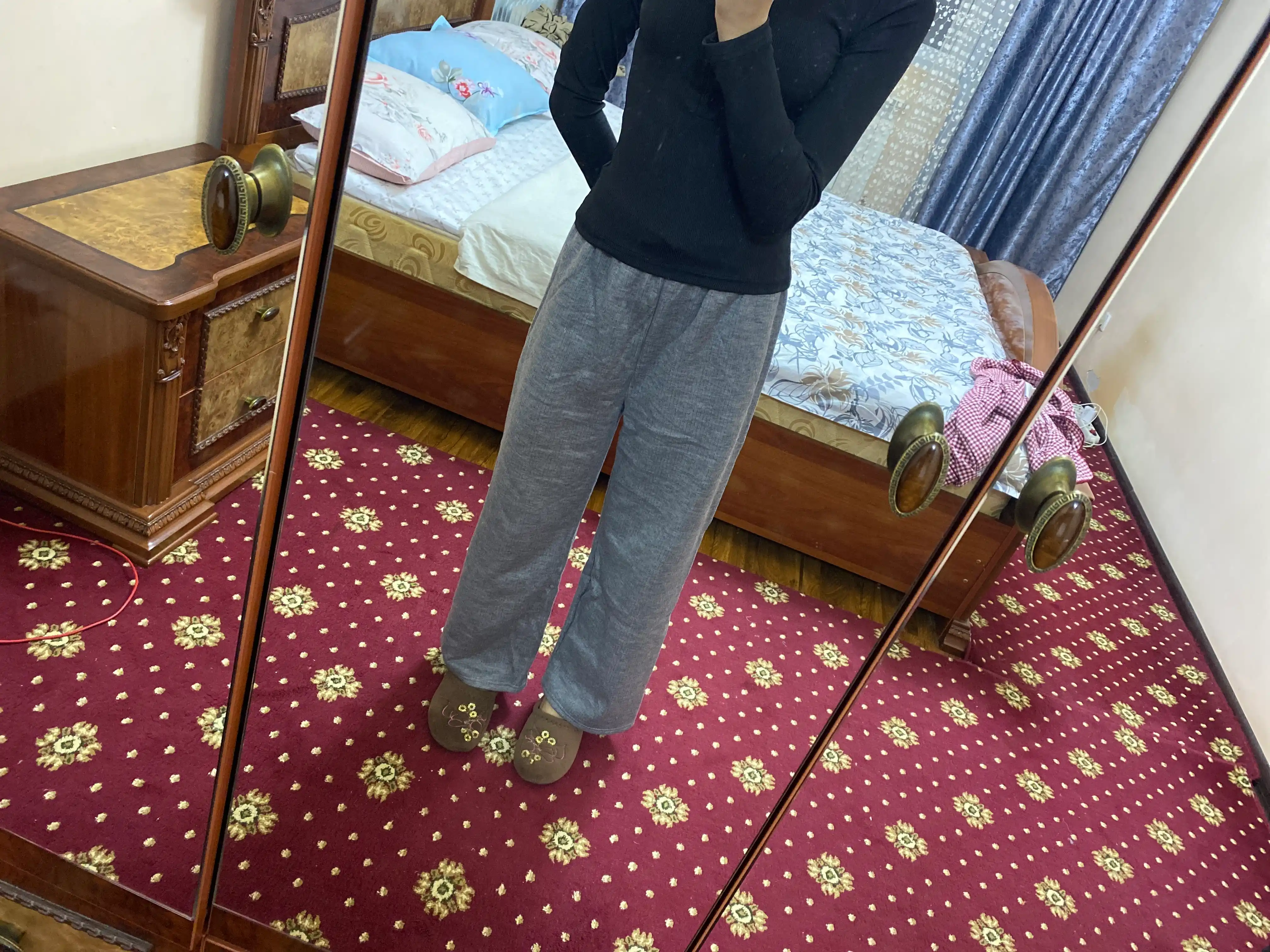 Ayollar va qizlar uchun shim, nachosli issiq qishki triko