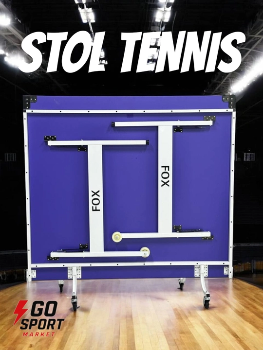 Fox stol tennisi, stol o‘lchami: 274 x 152,5 x 76 sm, to‘plamda: setka, 2 ta raketka va 4 ta to‘p