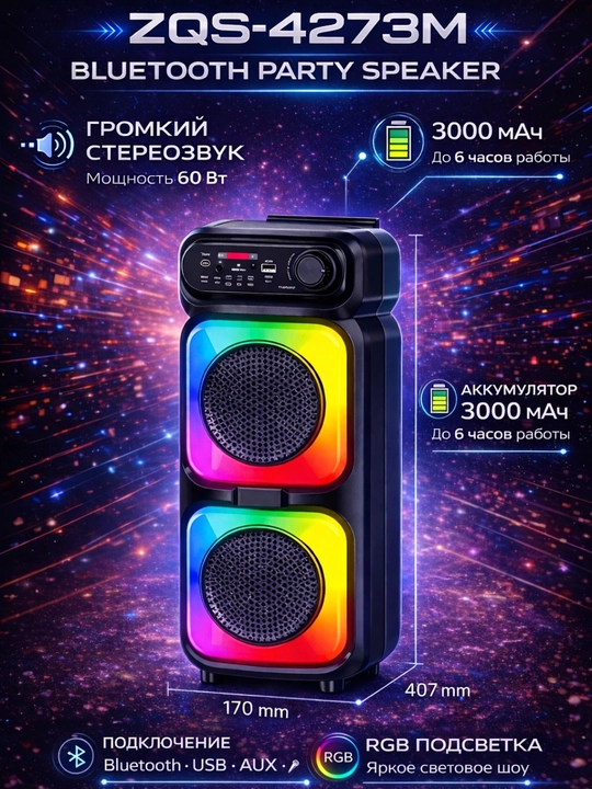 Karaoke Kolonka FM-radio ZQS 4239, 6212, 8170, 4273M, 4293, 10101, 4290, 8147, 8181, 6227 - 