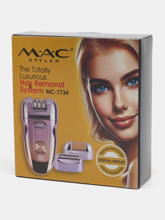 Epilator ayollar uchun, suv otkazmaydigan MAC-styler, 5 tasi 1 da, portativ depilator