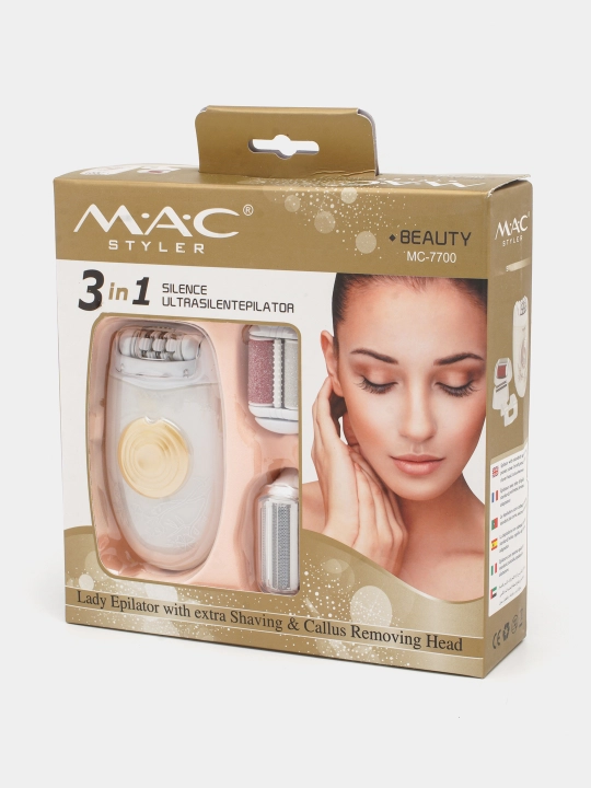 Epilator ayollar uchun, suv otkazmaydigan MAC-styler, 5 tasi 1 da, portativ depilator
