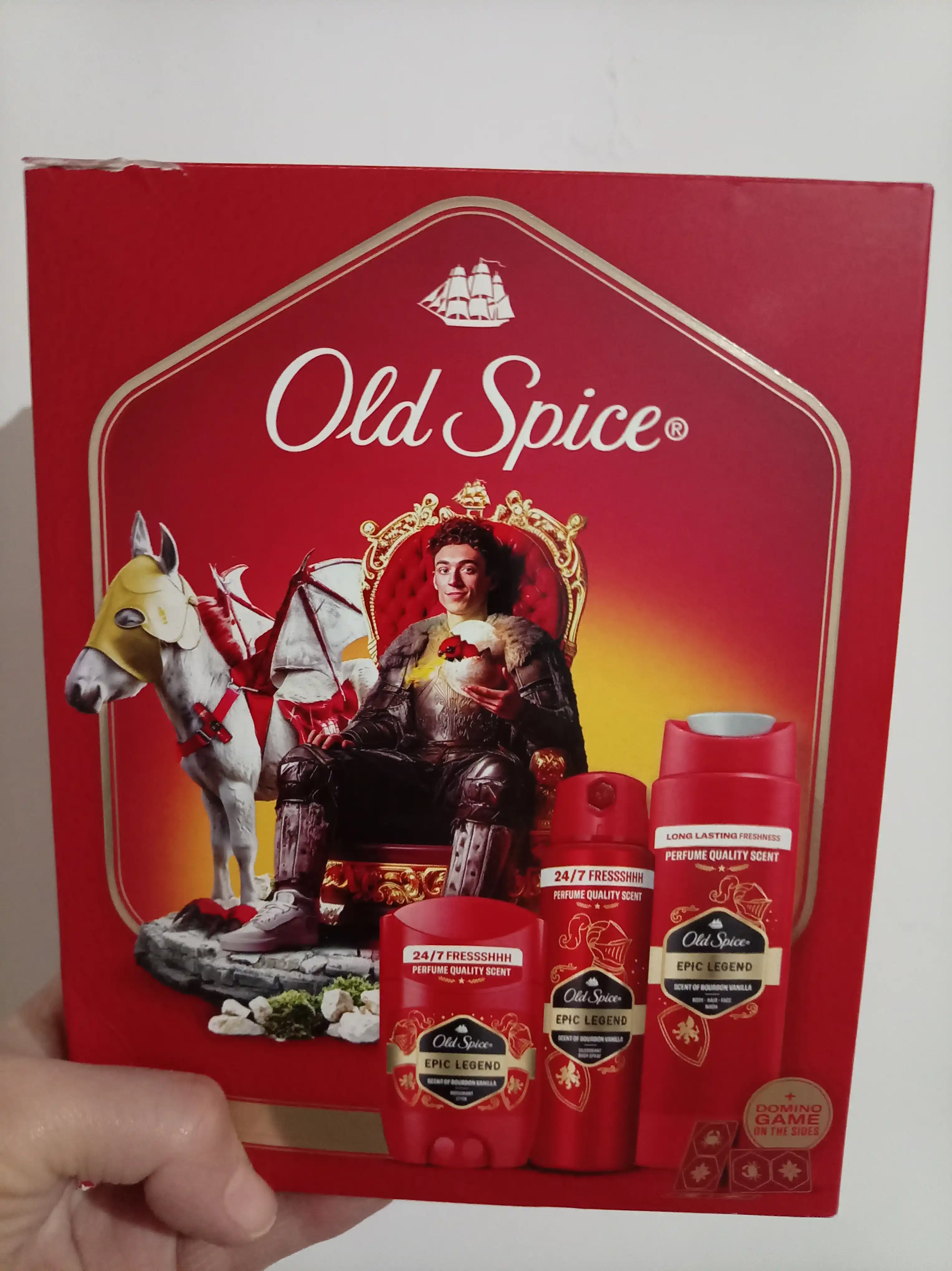 Подарочный набор Old Spice Epic Legend дезодорант стик 50мл + спрей 150мл + гель для души 250мл