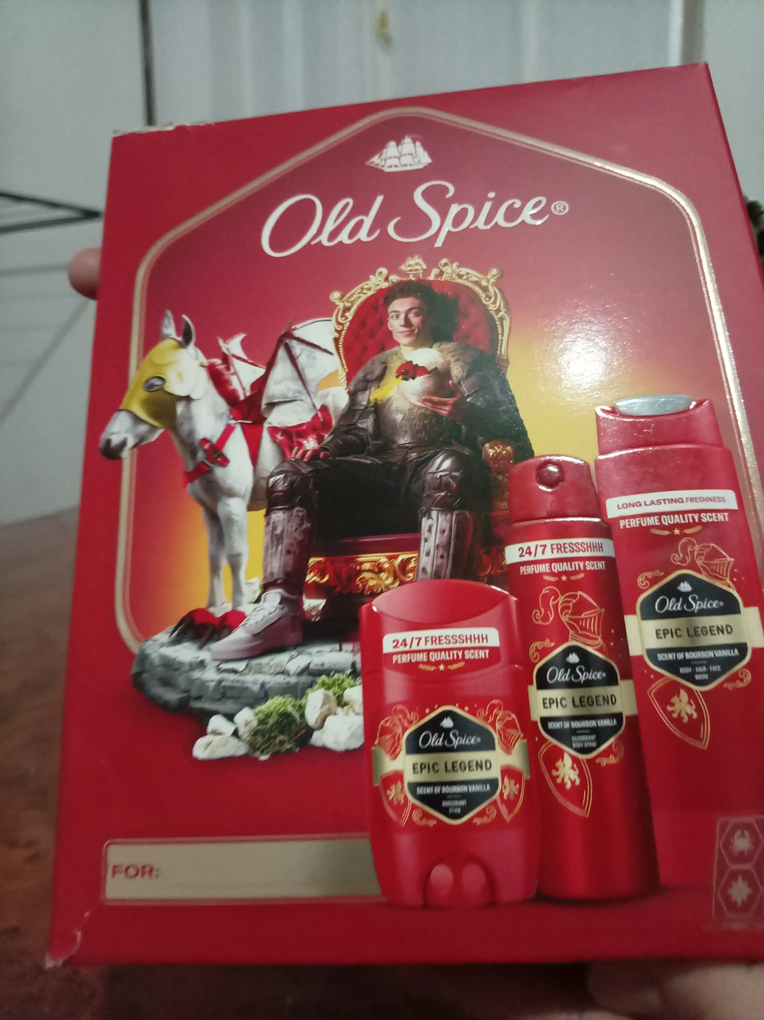 Подарочный набор Old Spice Epic Legend дезодорант стик 50мл + спрей 150мл + гель для души 250мл