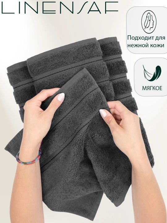Полотенце, Linensaf, полотенце банное, полотенце для рук, полотенце для ванны и лица, 3 шт