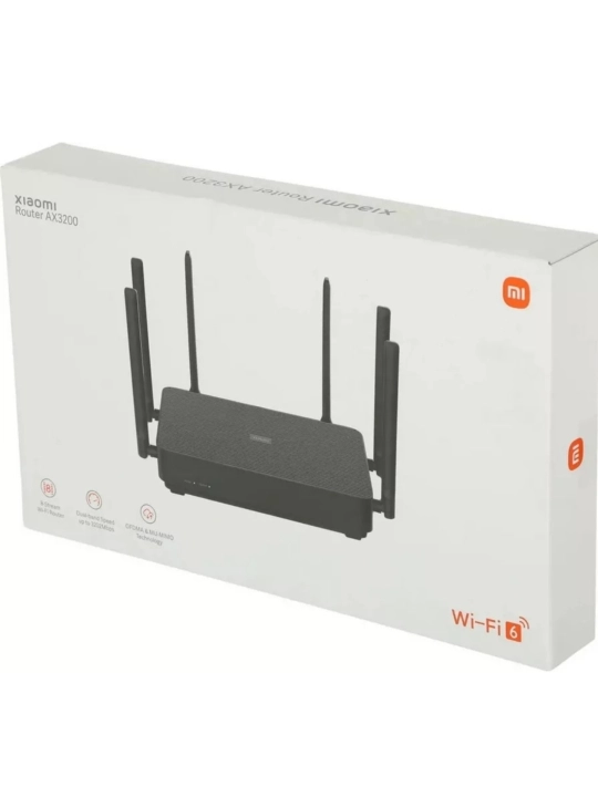 Wi-Fi router Xiaomi Router AX3200,Wi-Fi 6, global, chastotasi 2,4G va 5 Ggs ikki diapazonli