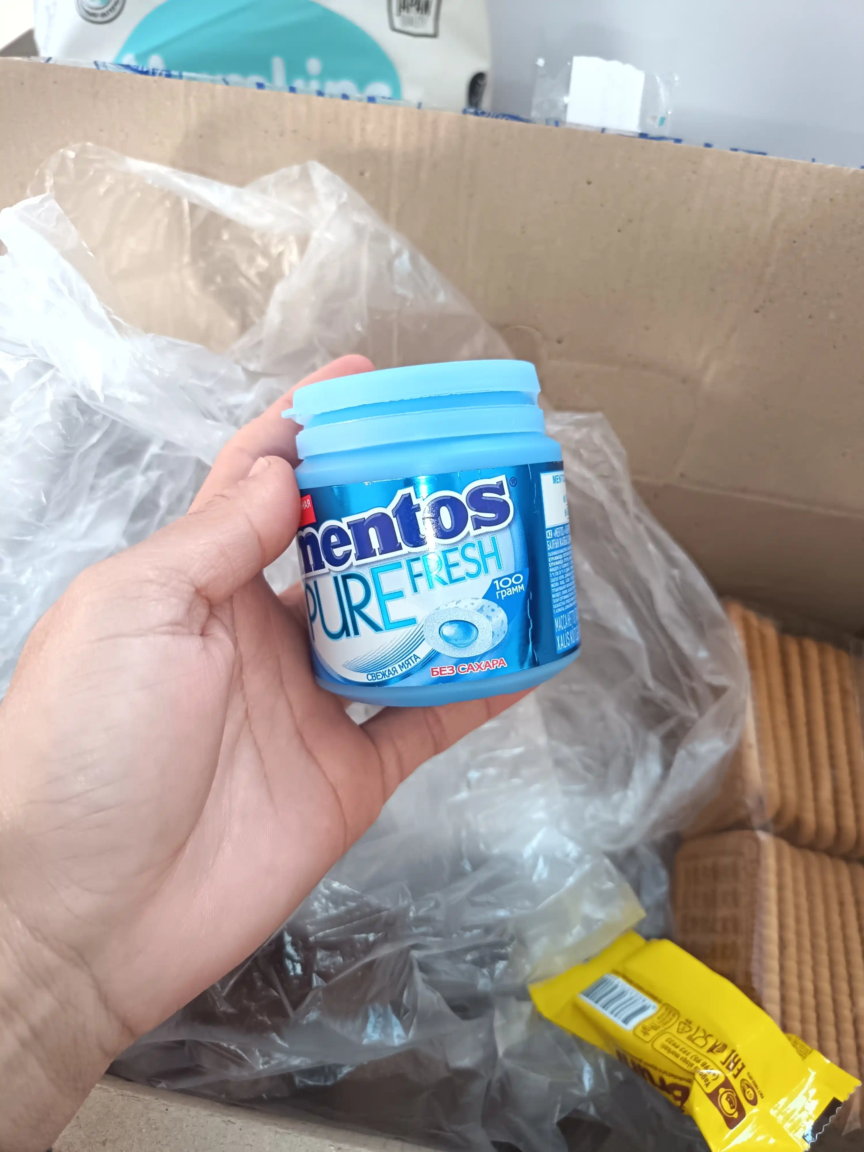 Жевательная резинка Mentos Pure Fresh Свежая мята, 100 г