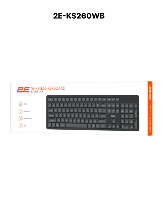 Simsiz membranali klaviatura 2E KS240 / KS250 / KS260