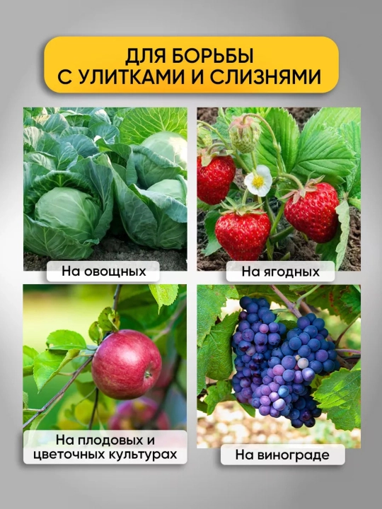 O’simliklarni shilimshiq va salyangozlardan himoya qilish vositasi «Groza-3» 15, 60, 100 g