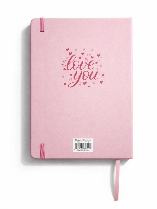 Блокнот Love You с резинкой, в клетку, 96 л., 508-069