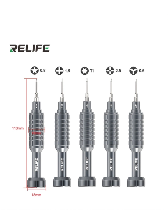 Набор магнитных отвёрток RELIFE RL-730A, 5 в 1, для электроники и телефонов