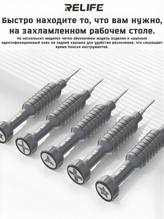 Набор магнитных отвёрток RELIFE RL-730A, 5 в 1, для электроники и телефонов