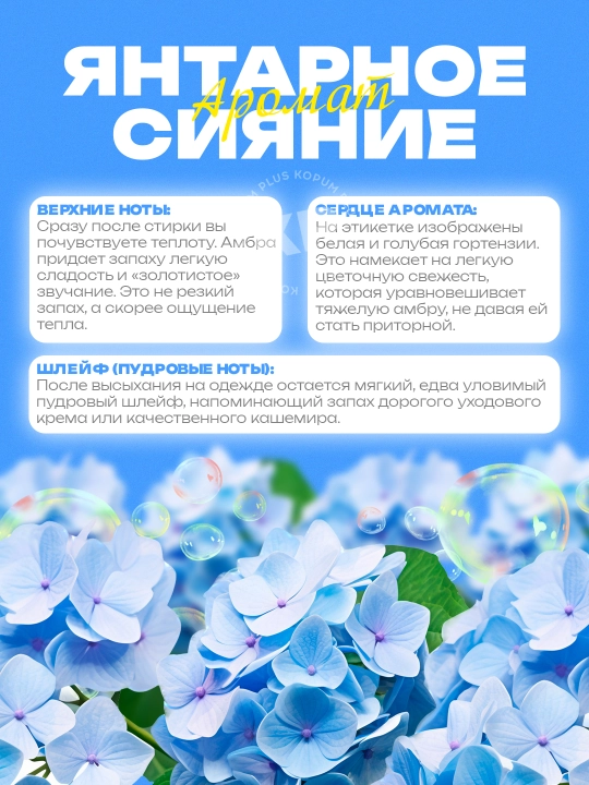 Kir yuvish uchun konditsioner Morni Flora, Kopum Plus