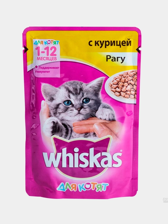 Влажный корм Whiskas для котят, курица рагу 5шт - 