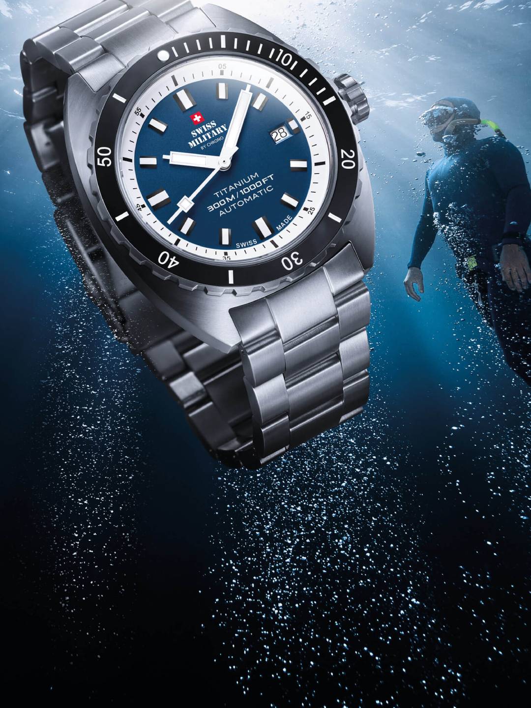 Erkaklar qo'l soati Swiss Military SMA34100 Titanium 300