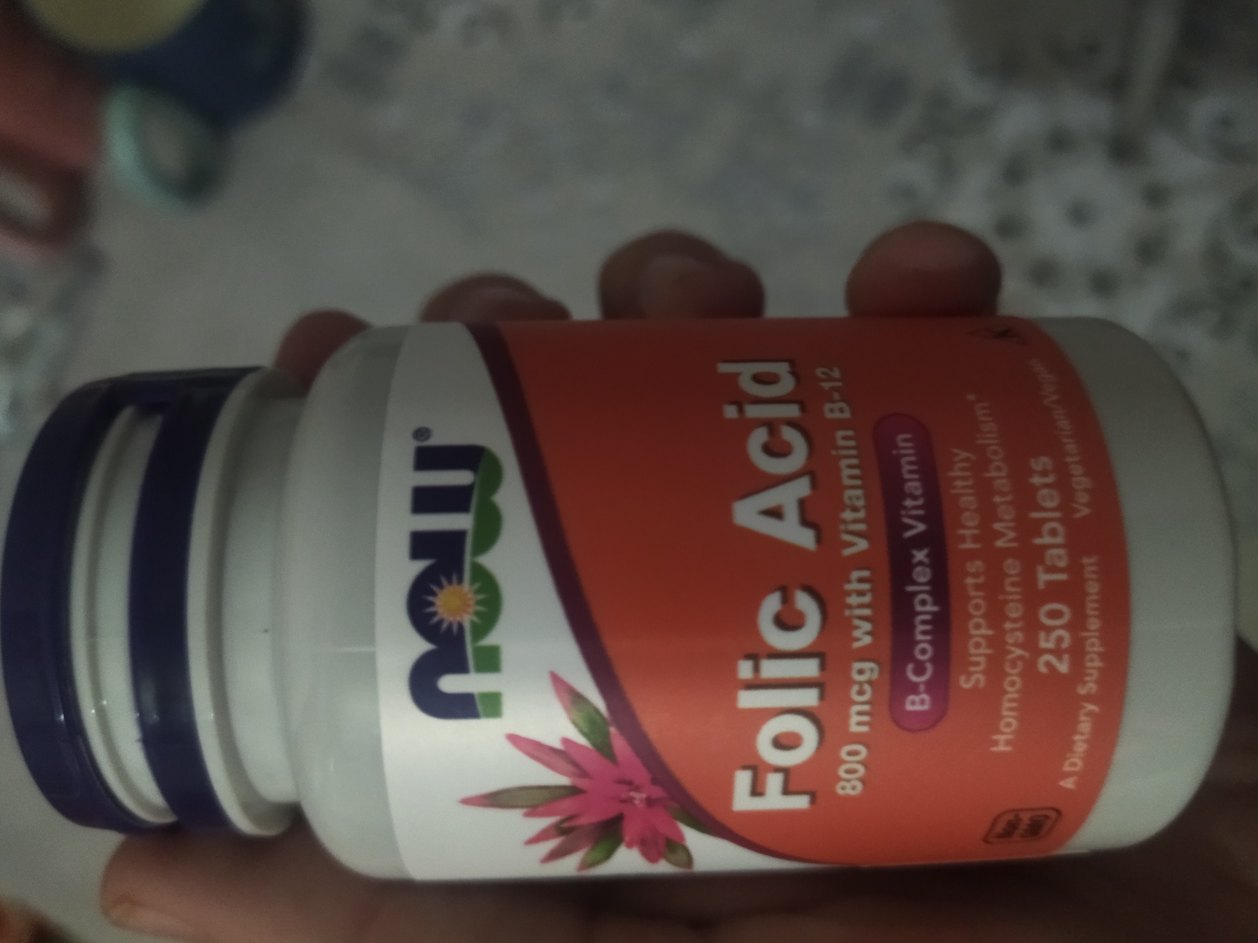 Фолиевая кислота NOW FOODS, 800мкг, 250 таблеток, Халяль