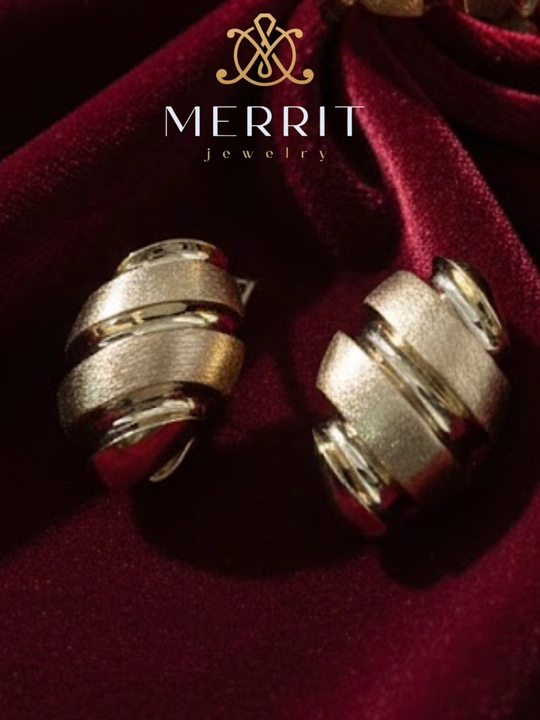 Золотое кольцо и серьги, комплект, MERRIT SET2, золото 585 пробы, MERRIT GOLD