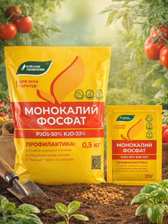 Монокалийфосфат — водорастворимое фосфорно-калийное удобрение - 
