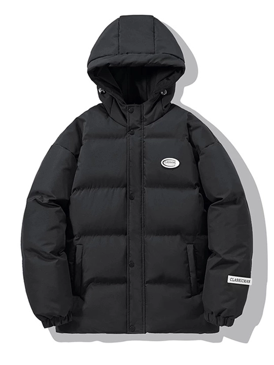 Erkaklar uchun qishki kapyushonli klassik issiq kurtka
