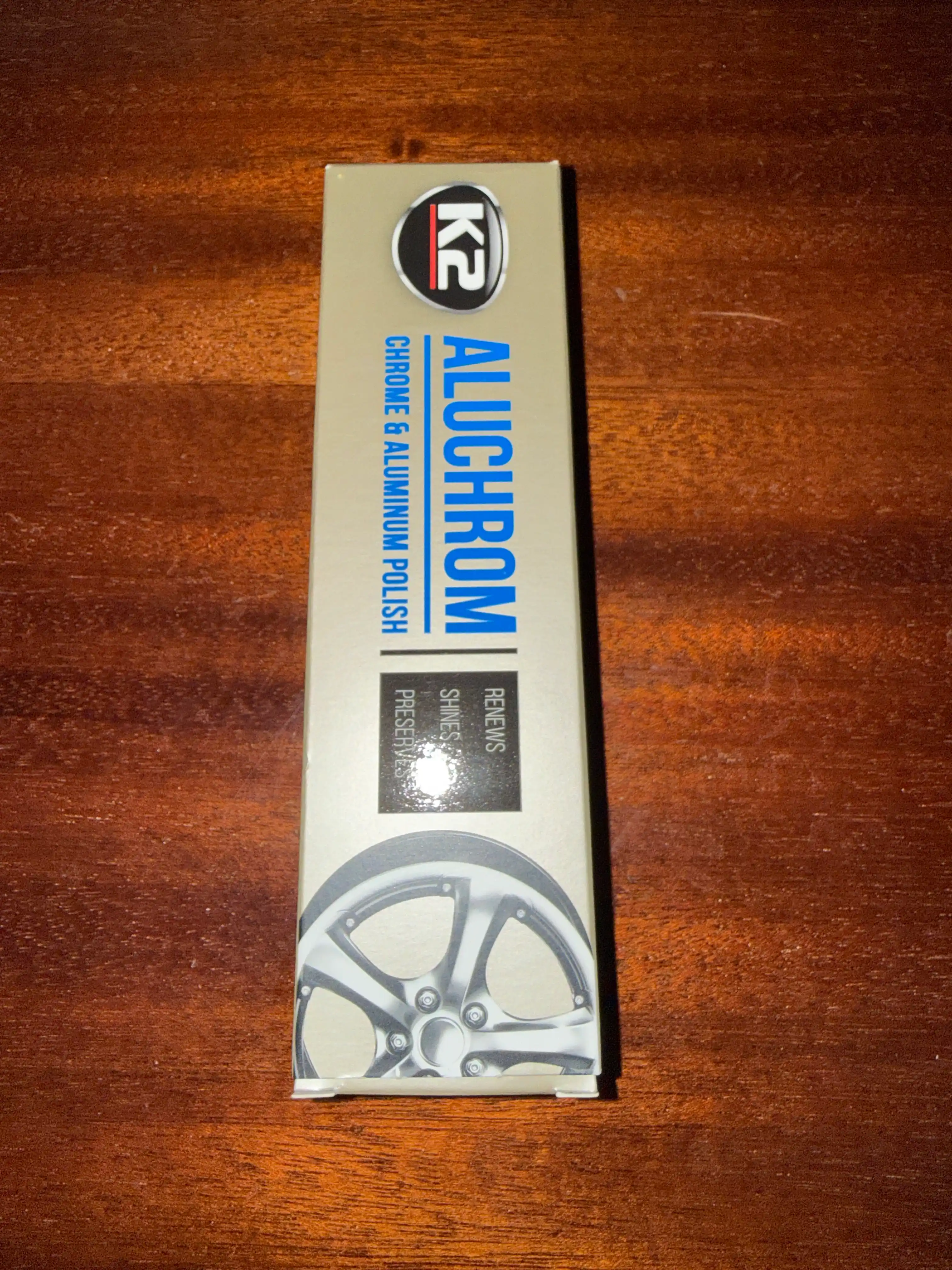 К2 ALUCHROM. Xrom va alyuminiy yuzalar uchun polirol, 120 g