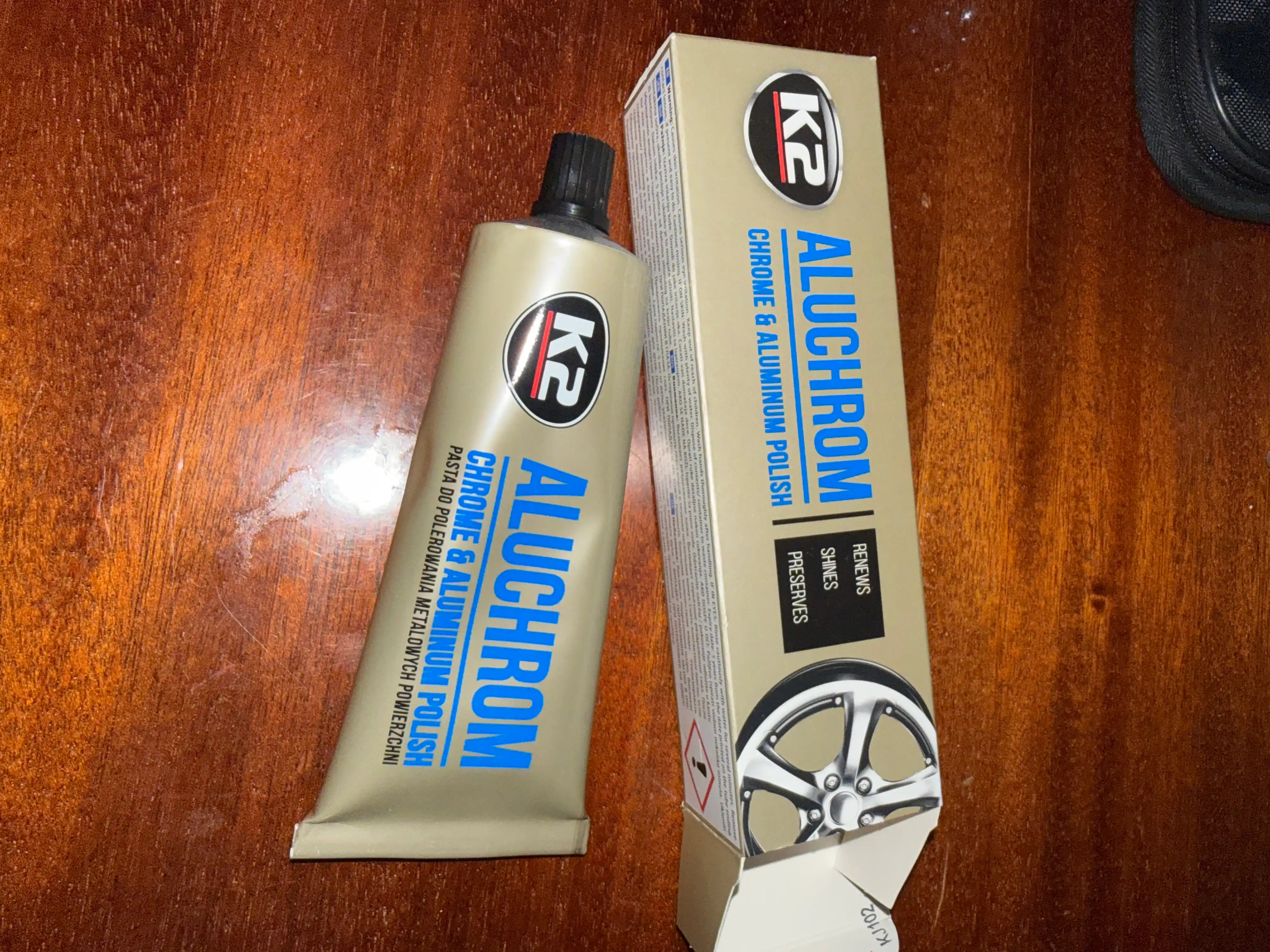 К2 ALUCHROM. Xrom va alyuminiy yuzalar uchun polirol, 120 g