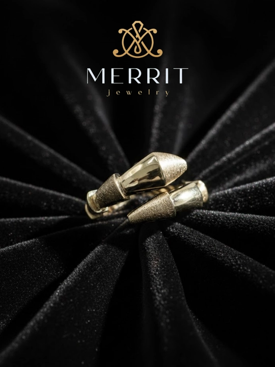 Золотое кольцо и серьги, комплект, MERRIT SET2, золото 585 пробы, MERRIT GOLD