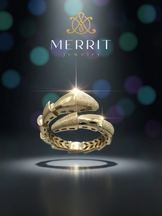 Золотое кольцо и серьги, комплект, MERRIT SET2, золото 585 пробы, MERRIT GOLD
