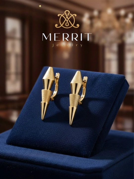 Золотое кольцо и серьги, комплект, MERRIT SET2, золото 585 пробы, MERRIT GOLD
