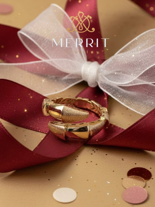 Золотое кольцо и серьги, комплект, MERRIT SET2, золото 585 пробы, MERRIT GOLD