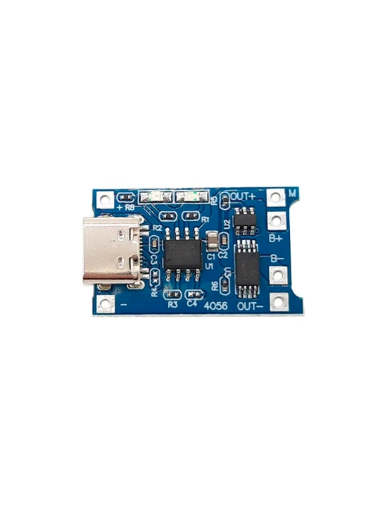 Li-ion AKB uchun zaryadlash moduli, TP4056 4.2V 1A zaryad kontrolleri, himoyali, Type-C