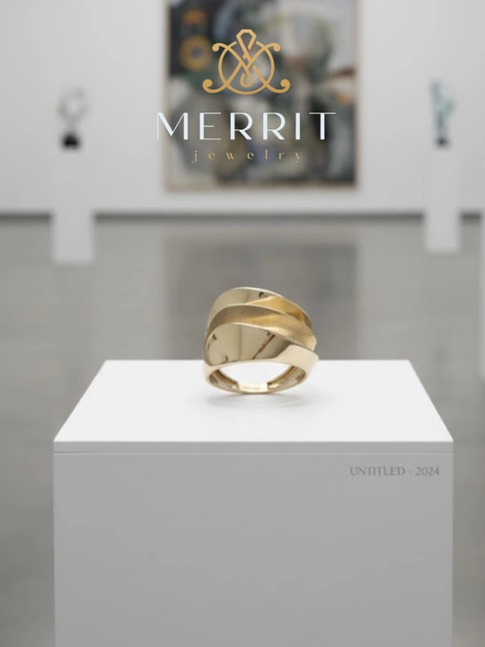 Золотое кольцо, 5.65 г, MERRIT UZUK SET1, золото 585 пробы, MERRIT GOLD