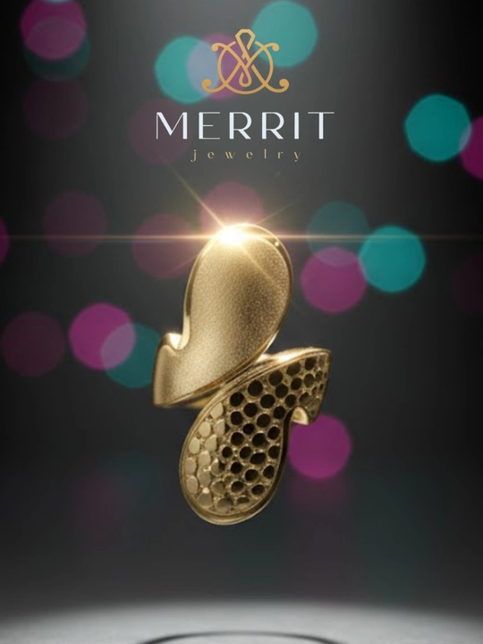 Золотое кольцо, 5.65 г, MERRIT UZUK SET1, золото 585 пробы, MERRIT GOLD