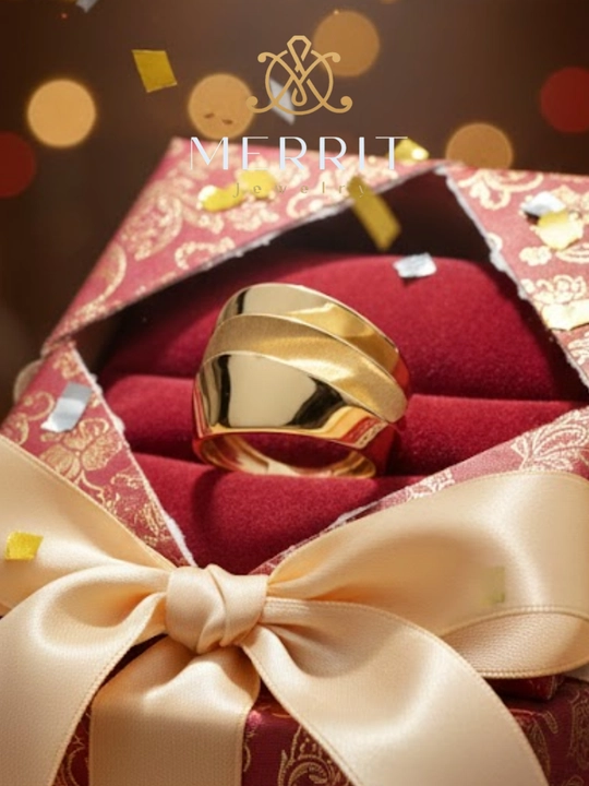 Золотое кольцо, 5.65 г, MERRIT UZUK SET1, золото 585 пробы, MERRIT GOLD