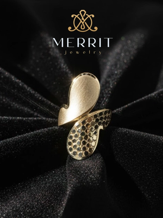 Золотое кольцо, 5.65 г, MERRIT UZUK SET1, золото 585 пробы, MERRIT GOLD