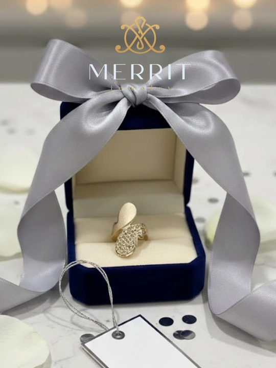 Золотое кольцо, 5.65 г, MERRIT UZUK SET1, золото 585 пробы, MERRIT GOLD