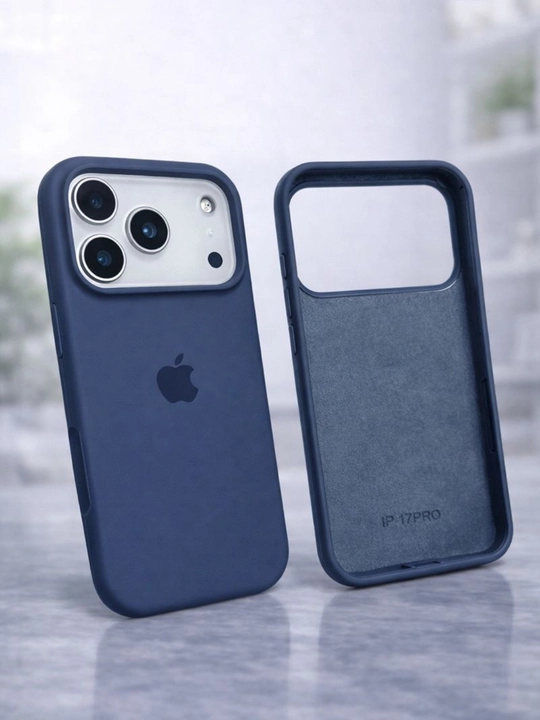 Чехол для iPhone 17 Pro Max, силиконовый — защита камеры, бортик 1.5 мм