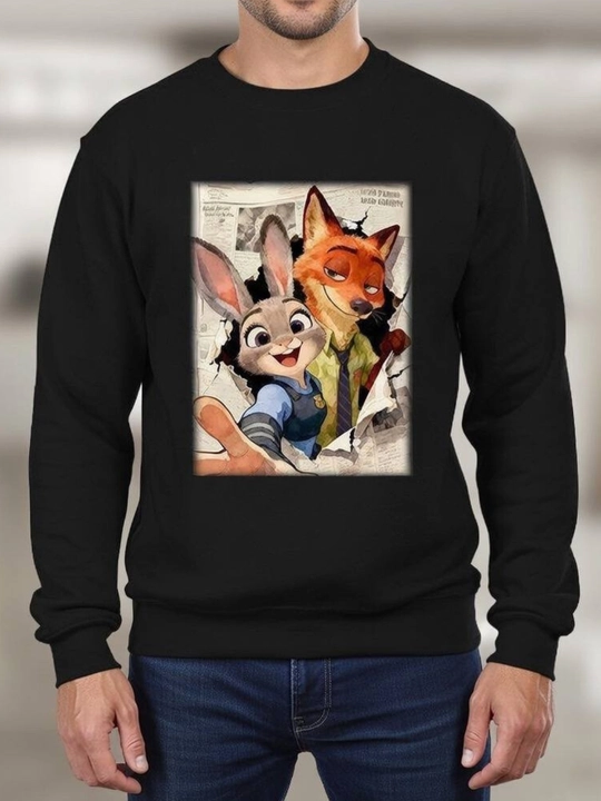 Zootopia Quyon va tulki multiki uslubidagi sviter