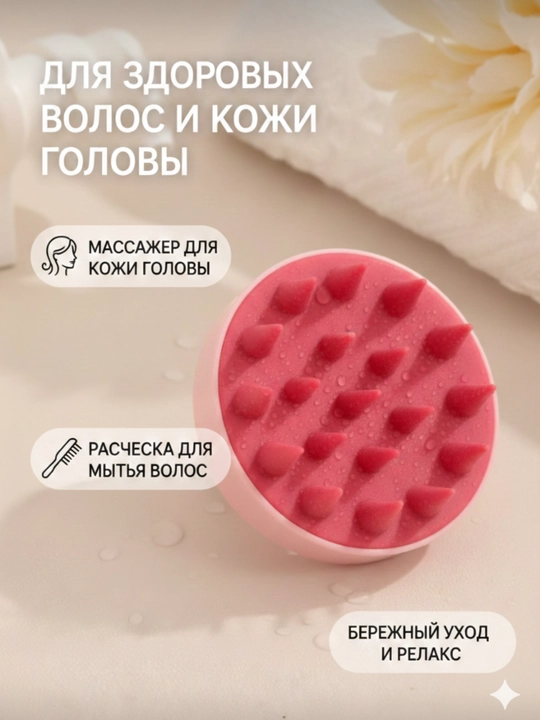 Расческа для мытья головы, массажер для кожи головы