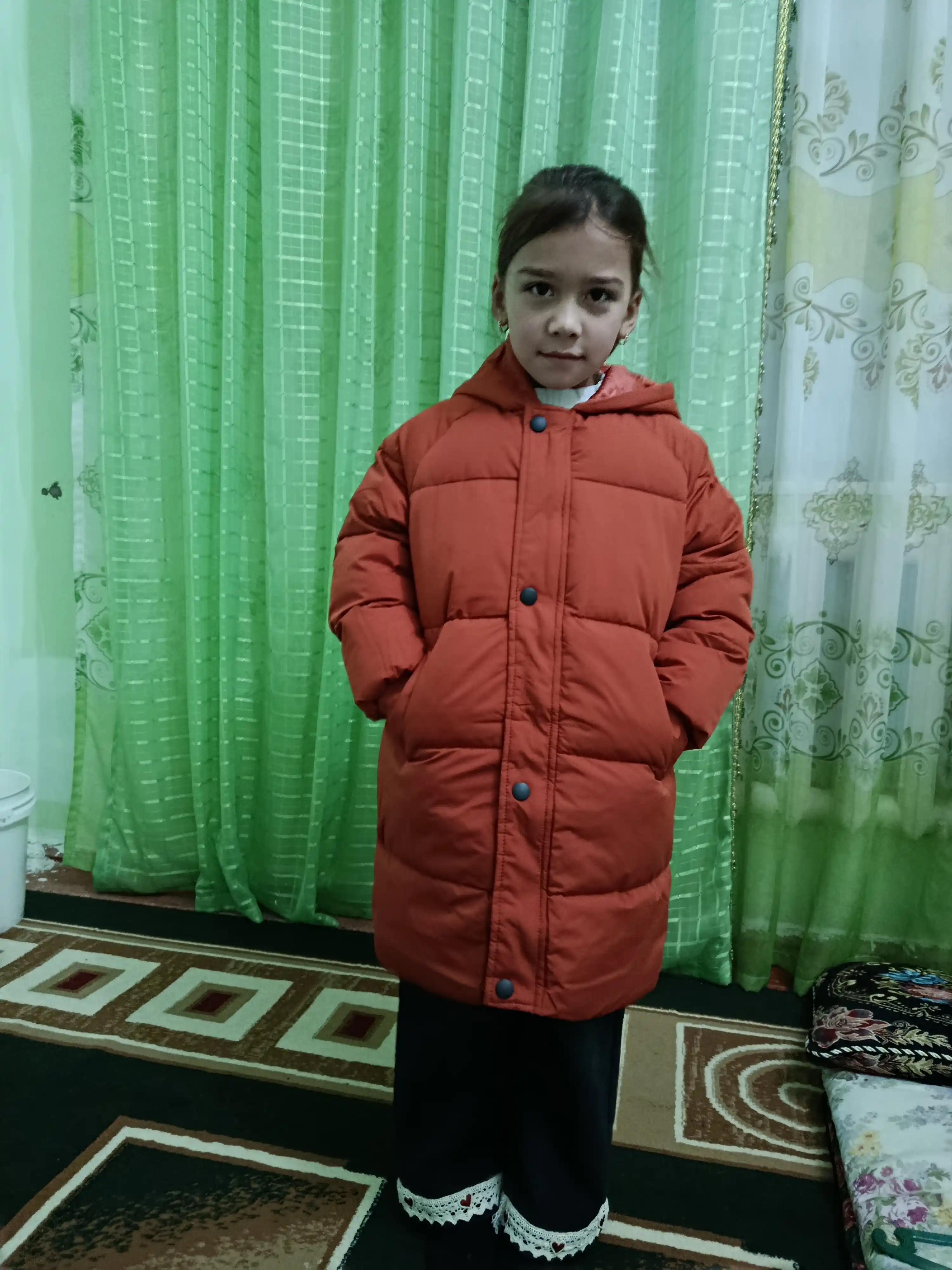 3-9 yoshli qizlar va o‘g‘il bolalar uchun qishki bolalar kurtkasi