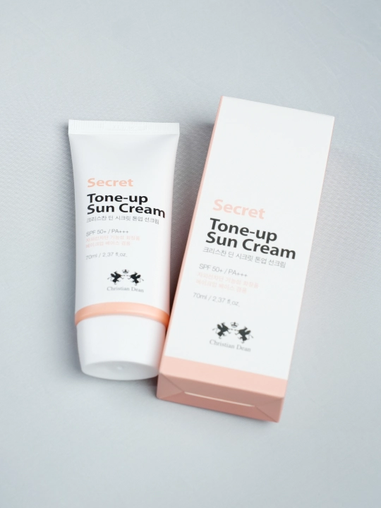 Secret Tone-Up Sun Cream SPF50+ PA+++, yuz uchun quyoshdan himoyalovchi va tone-up krem - 
