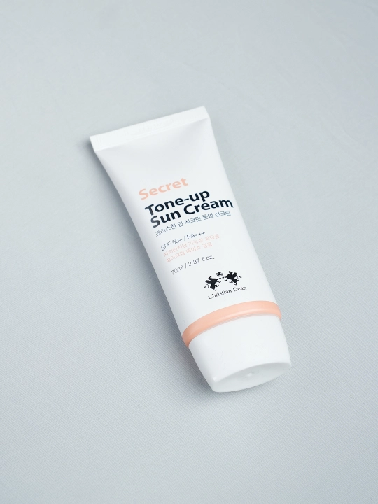 Secret Tone-Up Sun Cream SPF50+ PA+++, yuz uchun quyoshdan himoyalovchi va tone-up krem