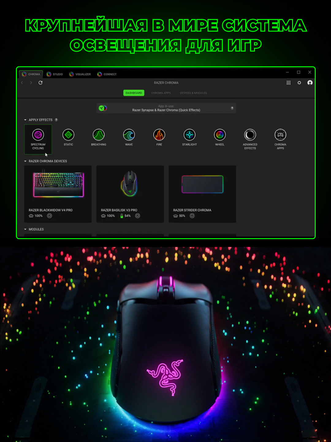 Razer Cobra Pro simsiz o‘yin sichqonchasi, RGB, USB-A/WL/BT, 30000 DPI
