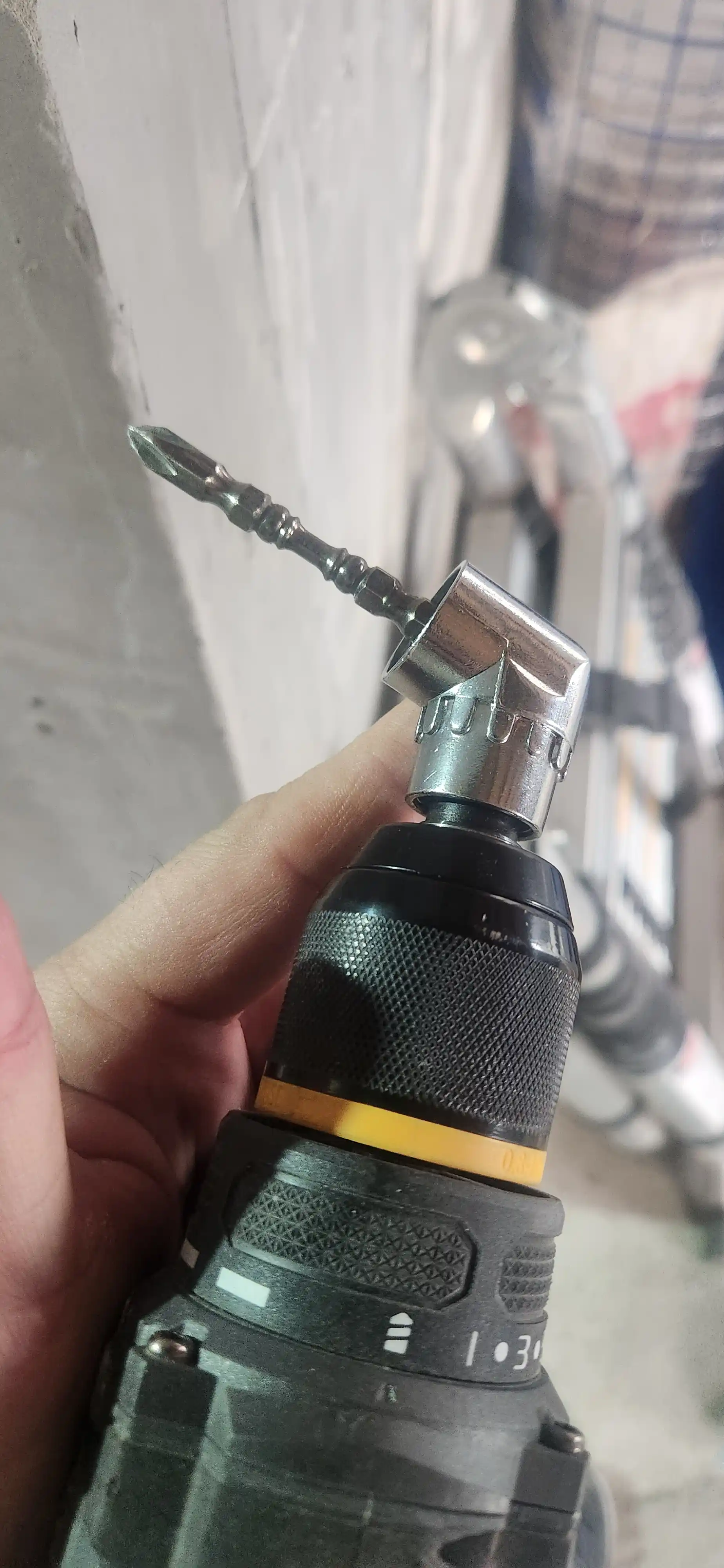 Shurupovёrt va drel uchun yuqori sifatli burchakli nasadka-adapter, 105 daraja, 6,35 mm