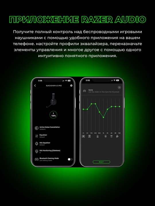 Razer BlackShark V3 Pro simsiz o‘yin quloqchinlari, Bluetooth 5.3, 70 soatgacha ishlaydi