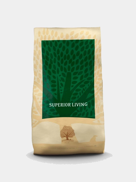 Essential Superior Living kattalar itlar uchun quruq yem, tovuq, oʻrdak, losos va forel - 