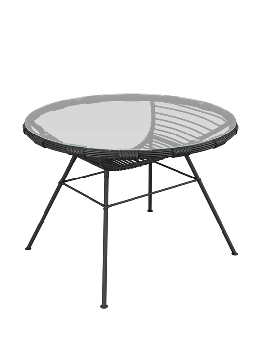 Стол садовый AIKO Acapulco, круглый, диаметр 100 см, эко ротанг, обеденный