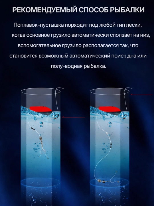 Чувствительный поплавок для мелкой рыбы