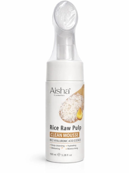Пенка для умывания лица Aisha Rice Raw Pulp, рисовая пенка глубокое очищение и увлажнение